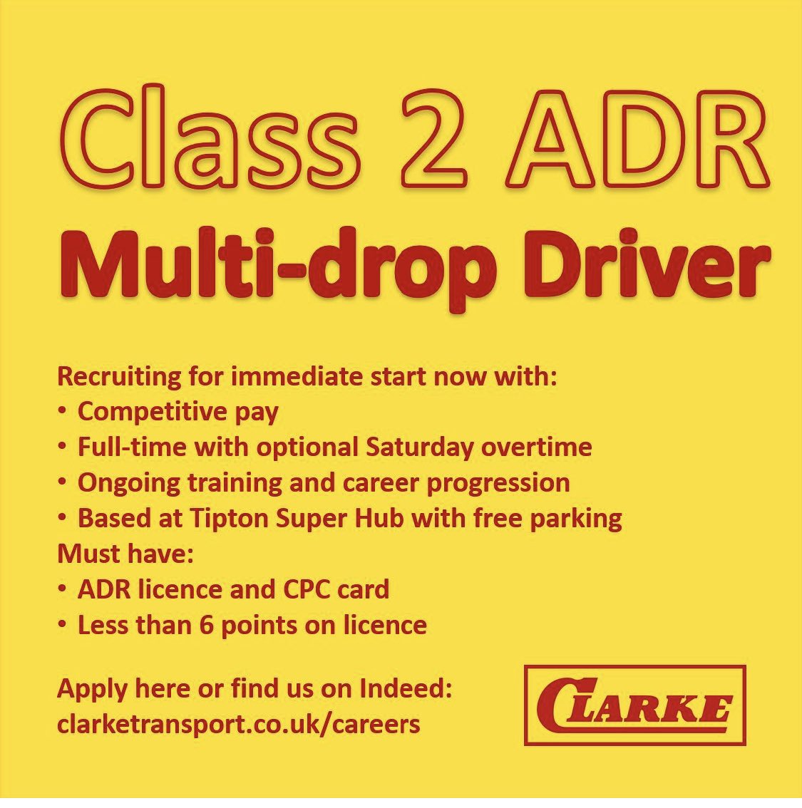 Calling all drivers

Due to unprecedented demand we are actively looking for class 2 drivers. Please Go to clarketransport.co.uk/careers to see all vacancies and apply!
#recruitment #wearehiring #driversjobs #drivingjobs #hgvdriver #hgv #logistics