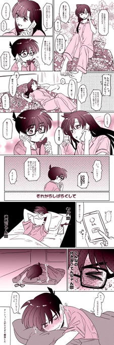 新蘭(コ蘭)お付き合いしたて。カップルっぽい事してめちゃくちゃテンション上がる新一くん。 