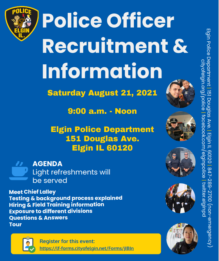Elgin IL Police Dept on Twitter "We are hiring police officers join