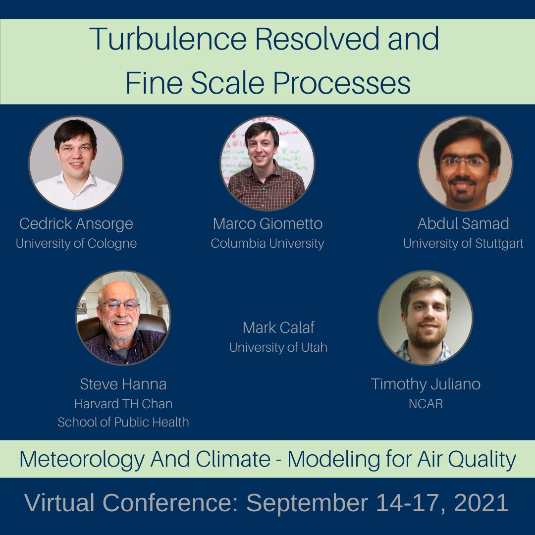 UCDavisAQRC's tweet photo. Register for #MACMAQ2021 to listen to researchers on fine-scale modeling using LES, DNS, and CFD, particularly as applied to air quality related issues. @UniCologne @Columbia @Uni_Stuttgart @HarvardChanSPH @NCAR_Science @UUtah
#AQModeling #AirQuality
https://t.co/eyt83ThxiS https://t.co/ON5taXuiLA
