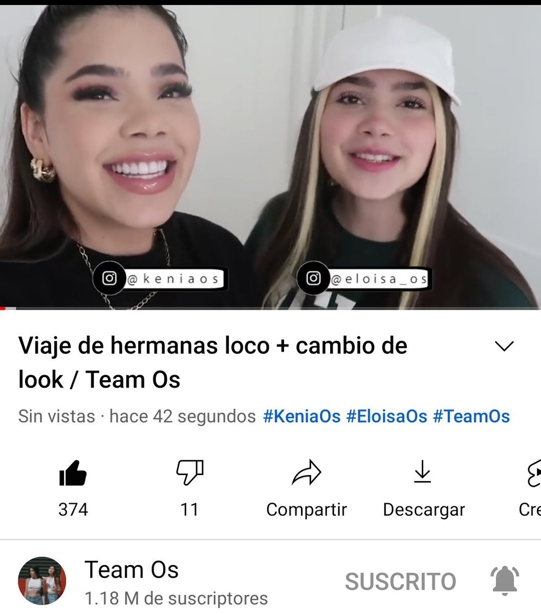 kosforeveer's tweet image. Yeeeeeeeiiii Nuevo video en el canal del #TeamOs @keniaos @SoyEloisaOs 😍