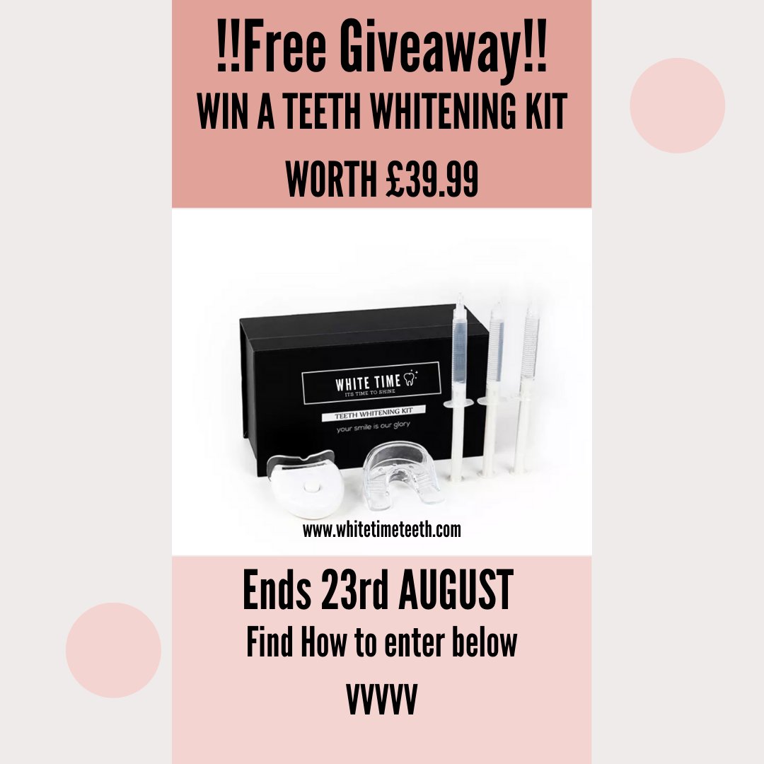 To celebrate the launch of our exciting new teeth whitening product, we are giving away one kit to one lucky follower!

All you have to do to enter is;

1. Follow
2. Retweet
3. Like

Once you have followed these three simple easy steps, we will pick one lucky winner!
#giveaway