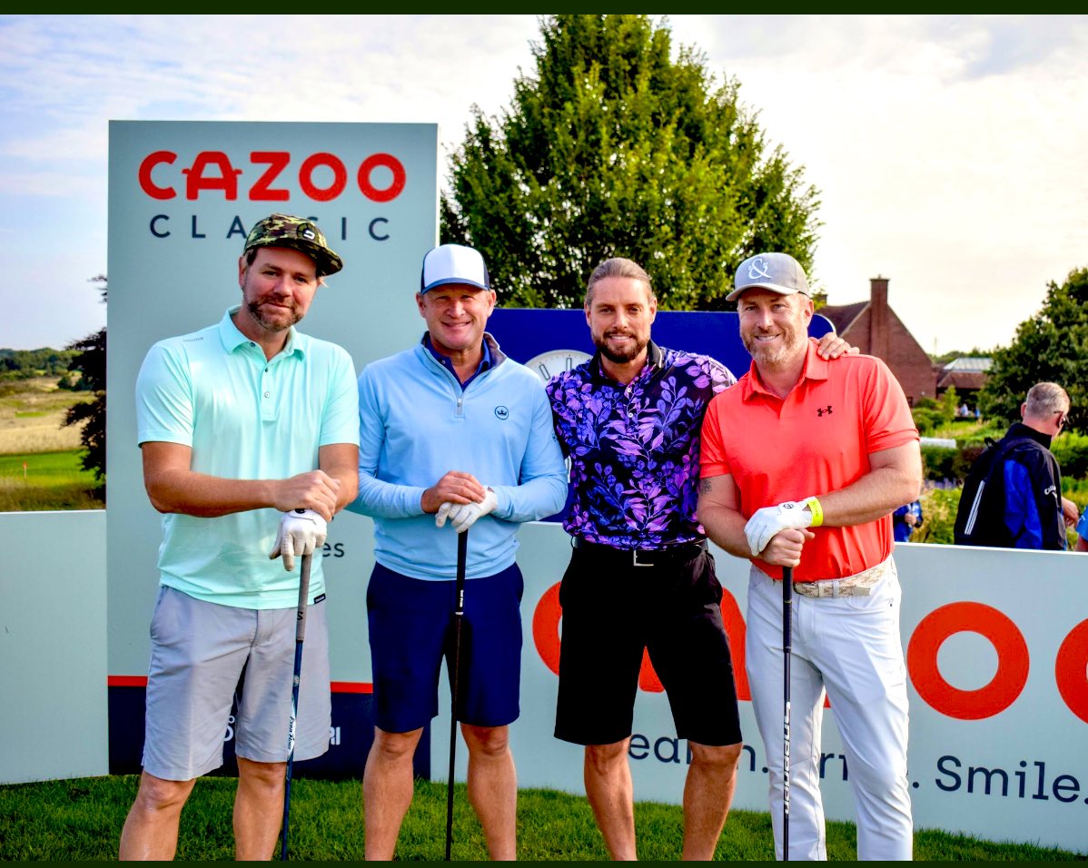 Great day at the @CazooUK classic @LondonGolfClub pro am for the @EuropeanTour with @DonaldsonJamie @officialkeith and @The_JamesJordan lots of birdies and loads of fun.