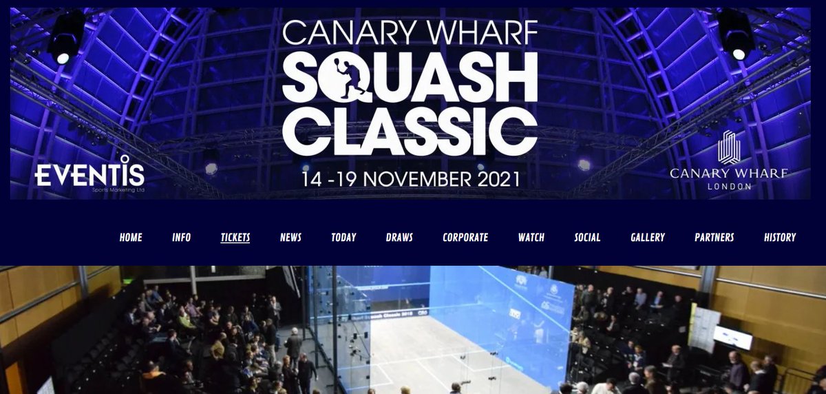 The SOLD OUT notices are starting to go up ....

If you want to see this year's Canary Wharf Classic close up, you'd better be quick !!

 canarywharfsquash.com/tickets

@PSAWorldTour @yourcanarywharf