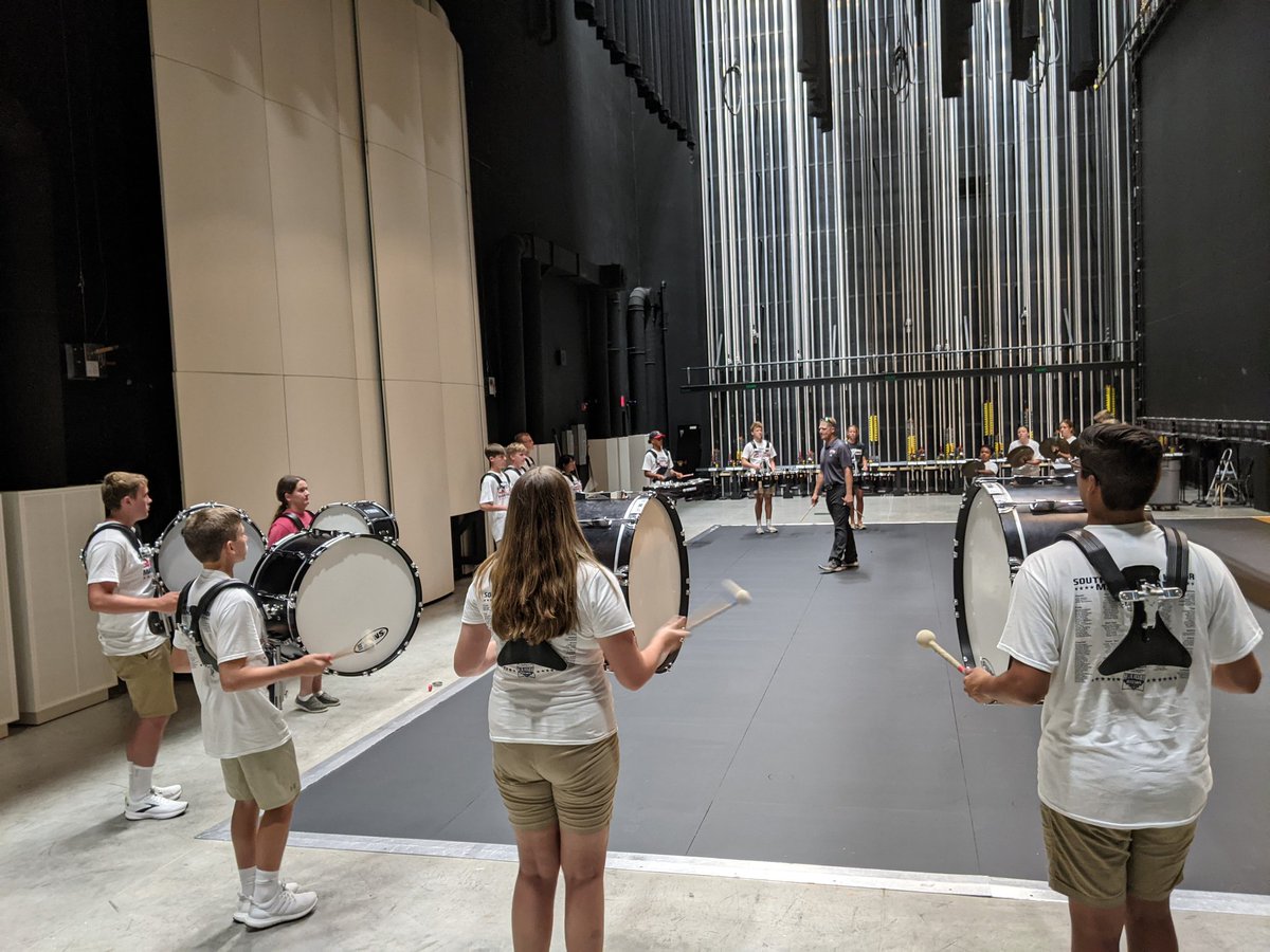 SWIHMB's tweet image. Thanks to Johnston High School for letting us use their space to rehearse before tonight's @IowaStateFair parade!