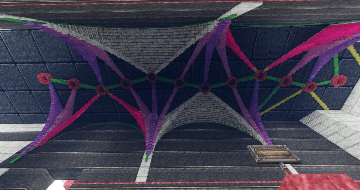 AlpZz80's tweet photo. [WIP] 20h pour reproduire le plafond incroyable du vestibule du Château de Chenonceau, pour être honnête, je n'étais pas serein avant de commencer vu la complexité ! mais le résultat est fou ! #Minecraft | #WeAreConquest | @E_Chenonceau https://t.co/3SW5zIlX66