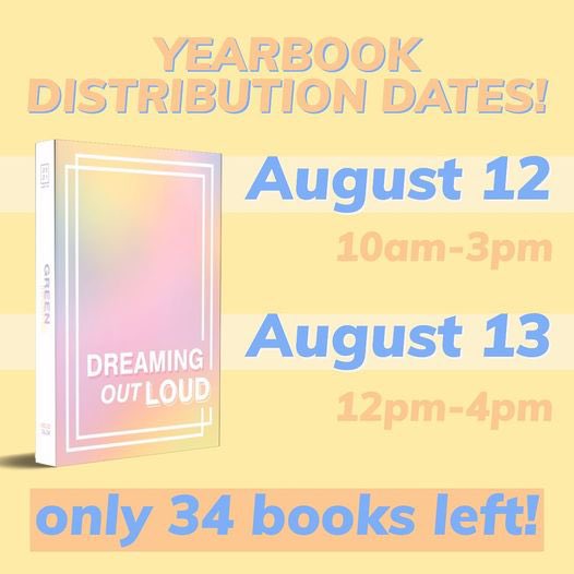 GHHStalon's tweet photo. YEARBOOK DISTRIBUTION TOMORROW! Come see us tomorrow from 10am-3pm or Friday 12pm-4pm!! https://t.co/R2nsTAFn4I