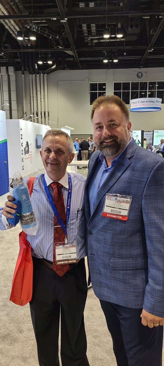 We had a great day at SuperCorr talking with customers about their box plant needs. Congrats to Thomas Grace for winning a $250 gift card. We also were proud to sponsor the gala at Universal.. Let's meet again today! #supercorrexpo #tappi #aicc #corrugated #packaging #orlando
