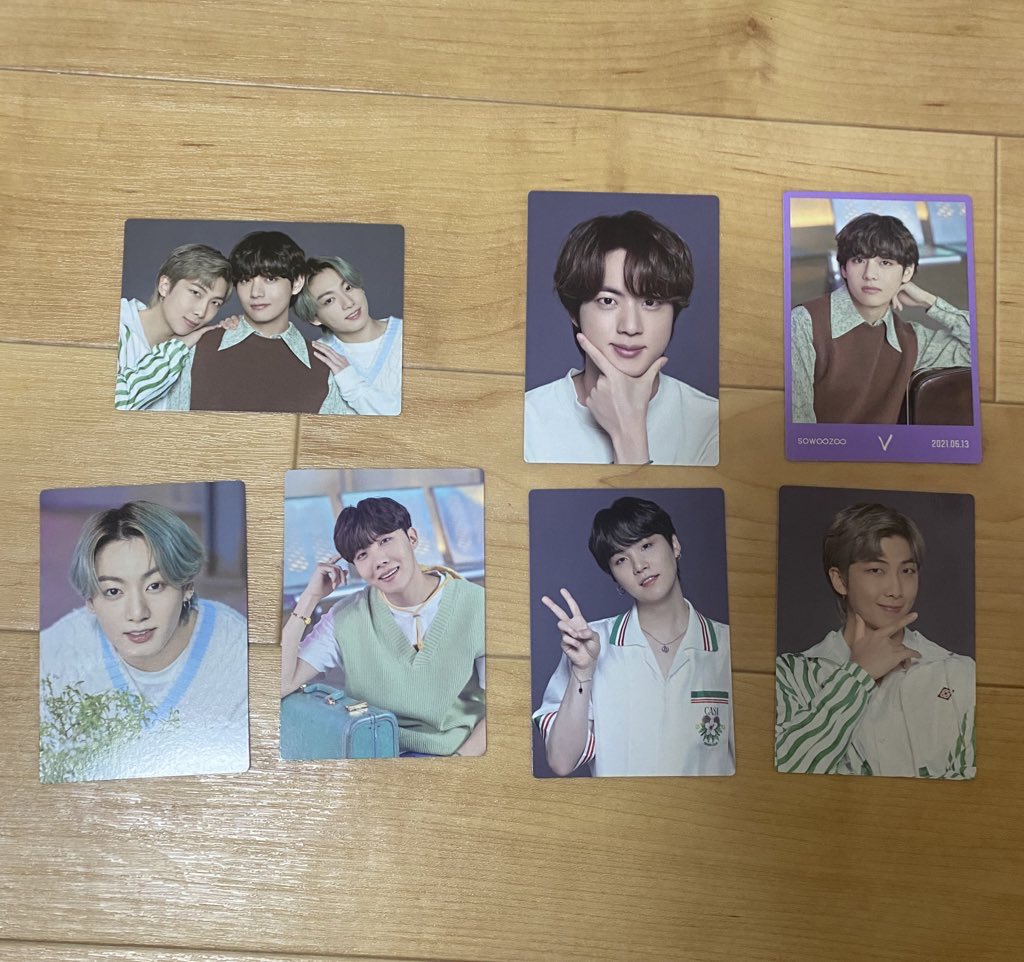 Fuwa__army's tweet photo. BTS ソウジュ　交換

譲  ジョングク③ ホソク④ ユンギ⑦ ナムジュン⑤ ジン⑧ ユニット③ テヒョン ①

求  ⑦以外のジミン https://t.co/RemQOuN0oR