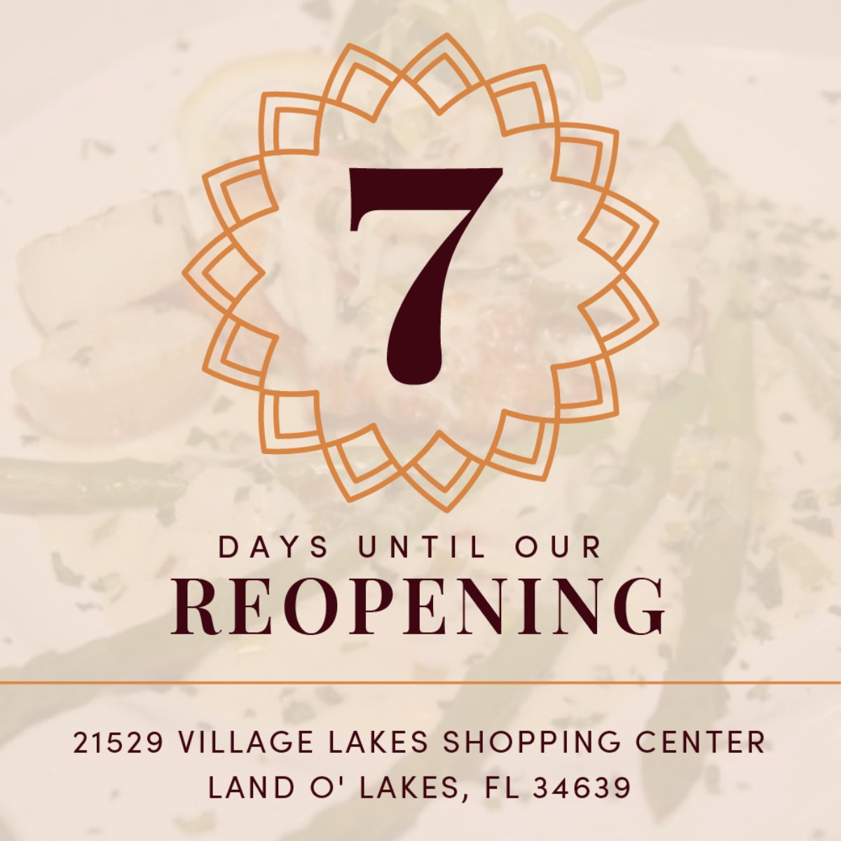 benedettoslolfl's tweet photo. T-minus one week until our reopening! We can't wait to open our doors again for all our favorite customers. #ItalianFood #FloridaFresh #FamilyOwned #ChefOperated #BenedettosRistorante https://t.co/j3JIZ3J1NN