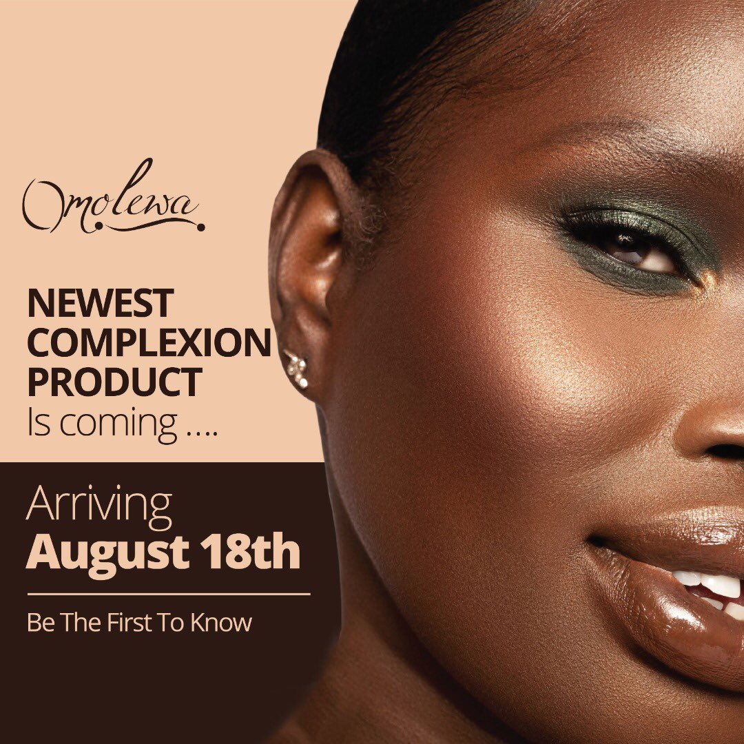 OmolewaMakeup's tweet photo. Our Newest Complexion Product arrives August 18th 

Click on link below to Sign up now!  so you can be one of the first people to get notified and get our best launch offers 

https://t.co/xP3pTmwo32
#JUSTANNOUNCED #newmakeup #indiebeautybrand #darkskin #blackownedmakeupbrand https://t.co/zkxKklU1uh