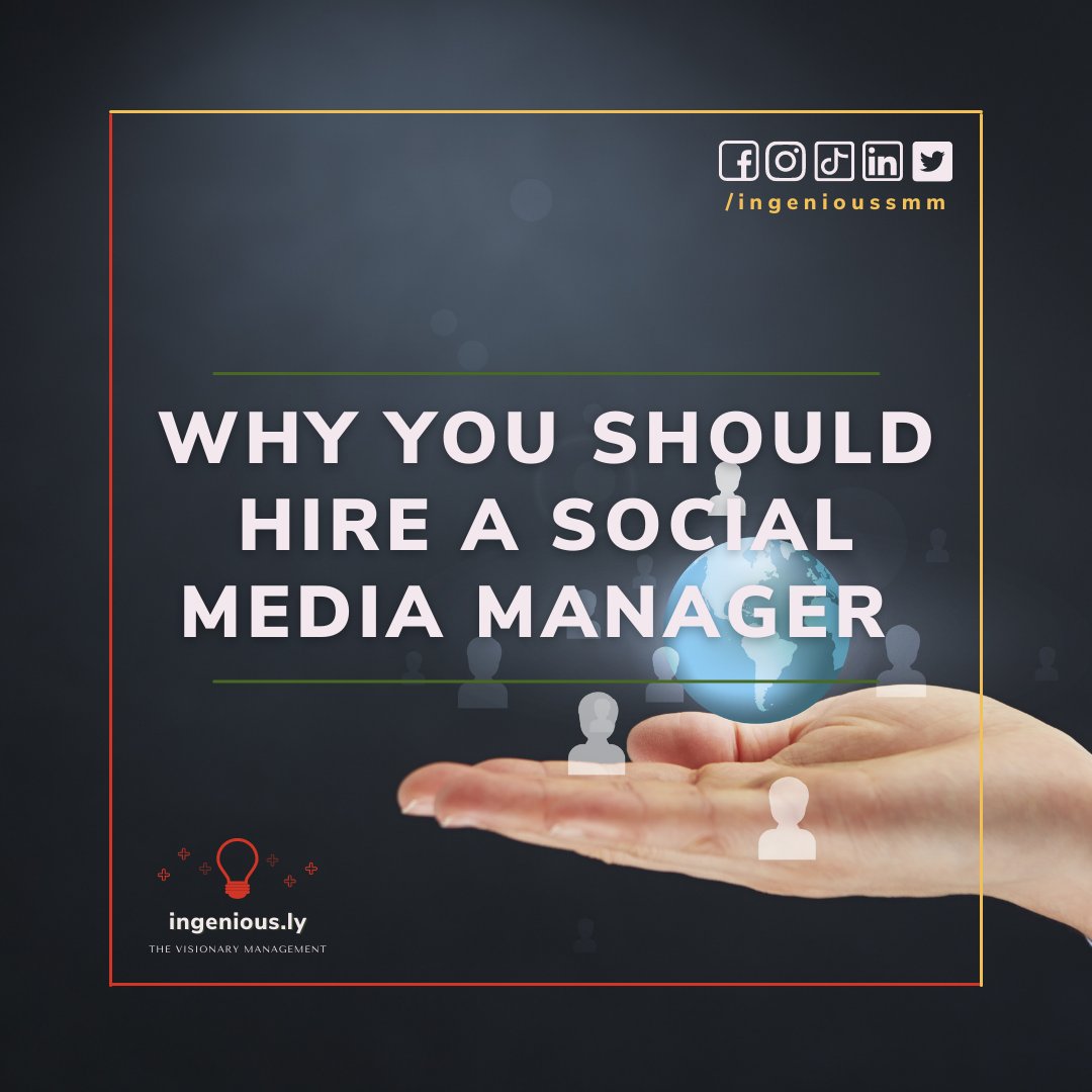 ingeniousSMM's tweet image. 𝐖𝐡𝐲 𝐘𝐨𝐮 𝐒𝐡𝐨𝐮𝐥𝐝 𝐇𝐢𝐫𝐞 𝐚 𝐒𝐨𝐜𝐢𝐚𝐥 𝐌𝐞𝐝𝐢𝐚 𝐌𝐚𝐧𝐚𝐠𝐞𝐫 💼🙋
Be convinced by my portfolio here 👉 bit.ly/ingenioussmm
#wisdomwednesday #businessleader #socialmediastrategy #digitalmarketing #igenioussmm #socialmediamanager #filipinasmm #freelancing