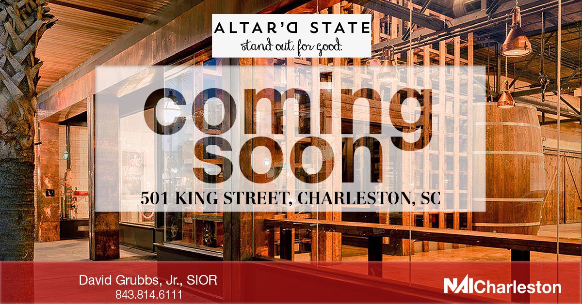 NAICharleston's tweet image. #COMINGSOON: Women’s Clothing Brand ‘Altar’d State’ Finds New Home on #KingStreet 
After 3 yrs of searching, @Altard_State found the perfect location in a prior distillery on #UpperKing.
Full PR: v2.infabode.com/post/360585
#CRE #AltardState #retail #commercialrealestate #Charleston