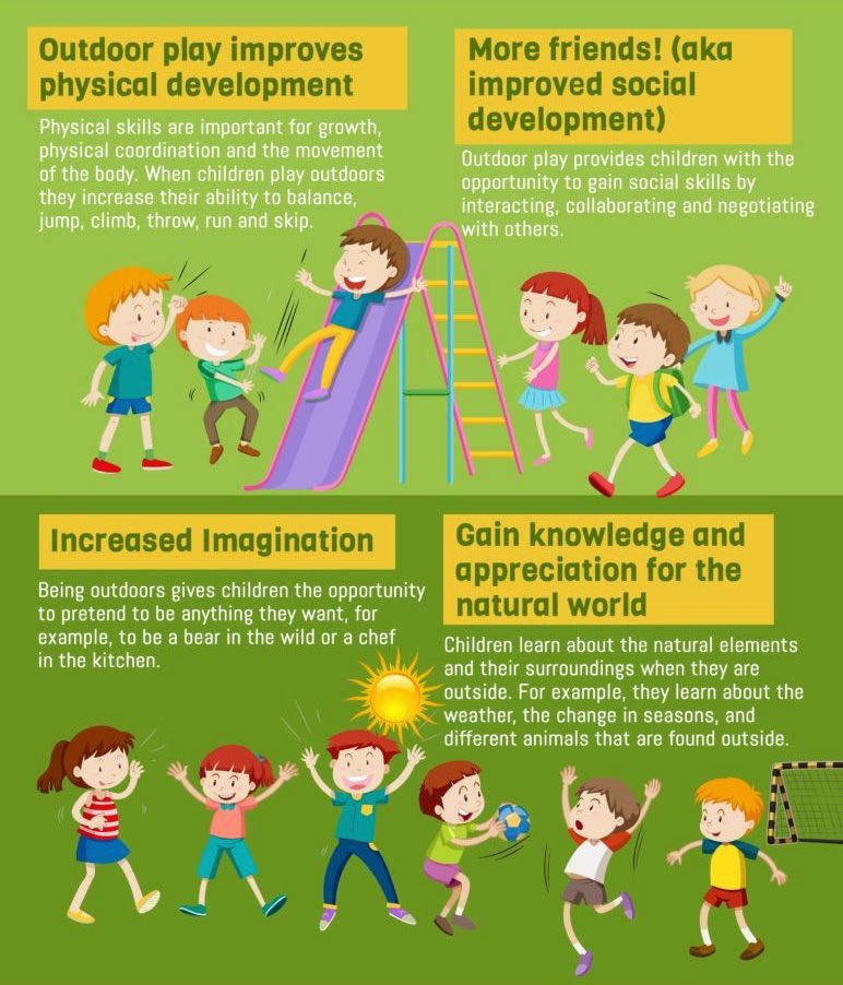 takemeoutside's tweet photo. "Children need to remain active throughout the day; promoting outdoor play allows them to get #FreshAir and explore their environment more. #HandsOnLearning, the natural environment and loose parts in the outdoors stimulate the senses through what they hear, touch, see and feel" https://t.co/1aqBk4KxTO