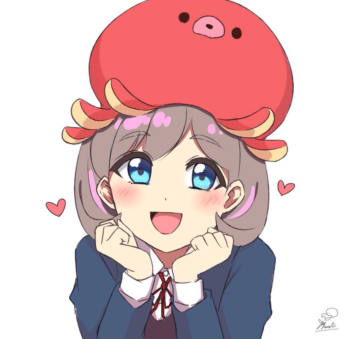 「タコ可可ちゃん🐙 」|YOSHINA:re🦅のイラスト