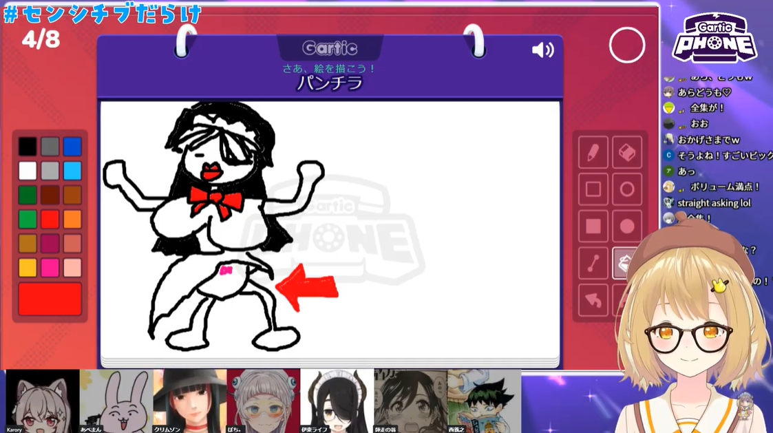 因幡はねる あにまーれ センシチブ作家だらけのお絵かき伝言ゲーム大会 実況まとめ Togetter