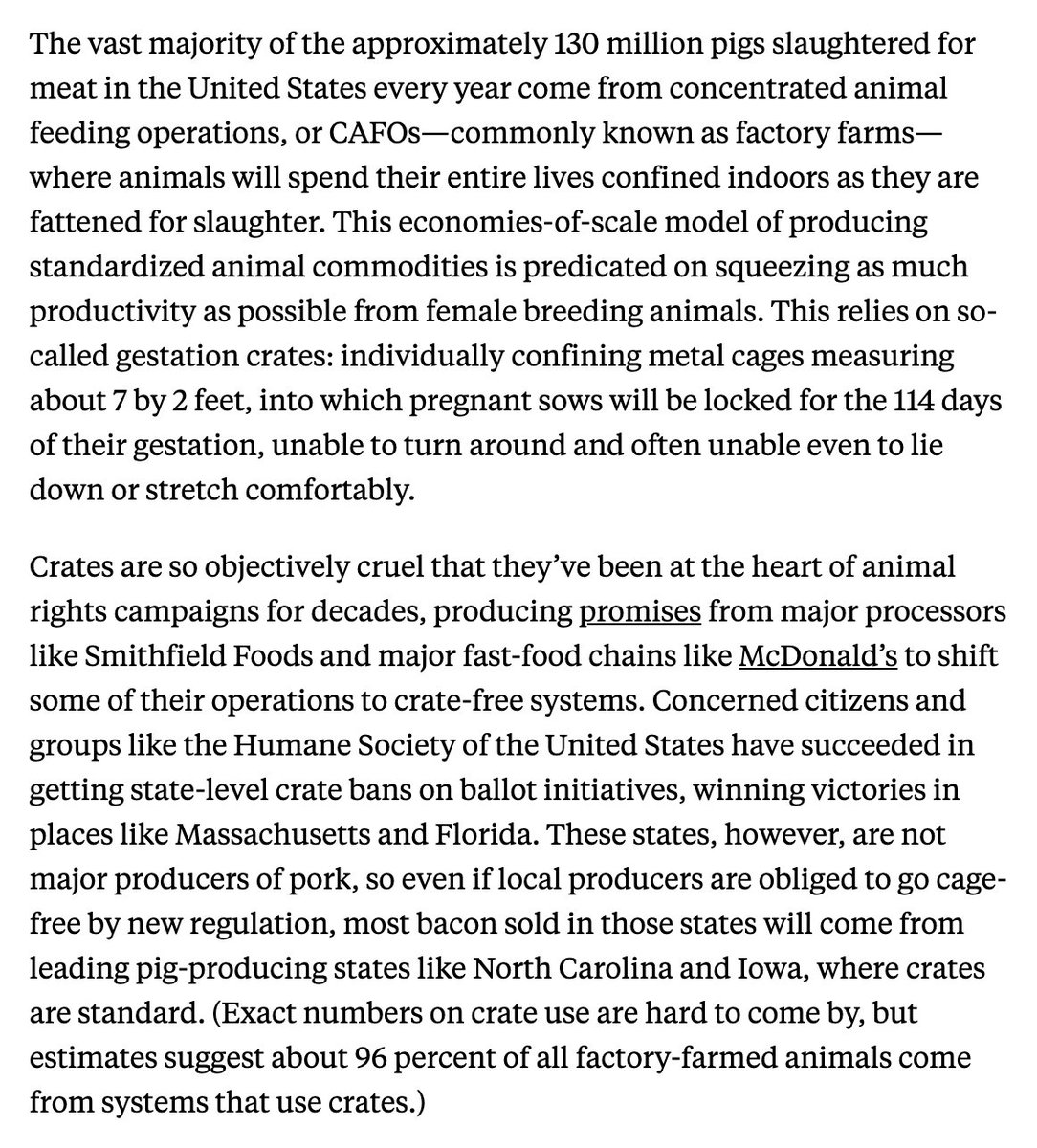 ggreenwald's tweet photo. No minimally moral person can support this. This is not farming: it's unnatural, industrialized unfathomable torture on a mass scale. https://t.co/YrgA3slp3s