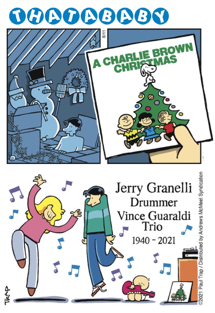 Holiday essential.

bit.ly/37yNRv7 #thatababy #charliebrown #charlesschulz #jerrygranelli #vinceguaraldi #vinceguaralditrio #snoopy #peanuts #christmas #christmas2021 #charliebrownchristmas