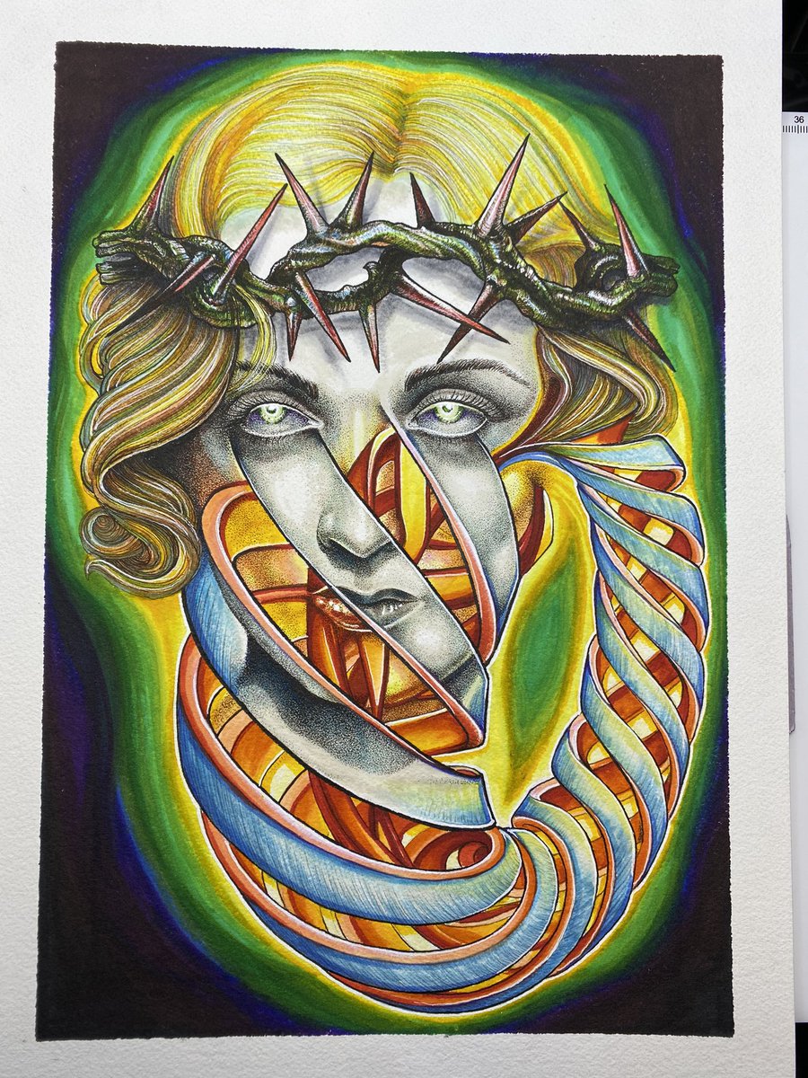 One of my newest finished illustrations, along with a little process of it being created. Prints &amp; original art are always available at seanherman.com/store