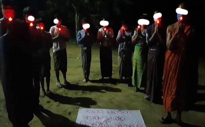 KiwixssK's tweet photo. Despite the difficulties, Mandalay Pyigyidagun Night Strike led by a monk who is charged under 505 (A) was successfully held on Aug 11 #WhatsHappeningInMyanmar #Aug11Coup https://t.co/uXX6c0HtAk