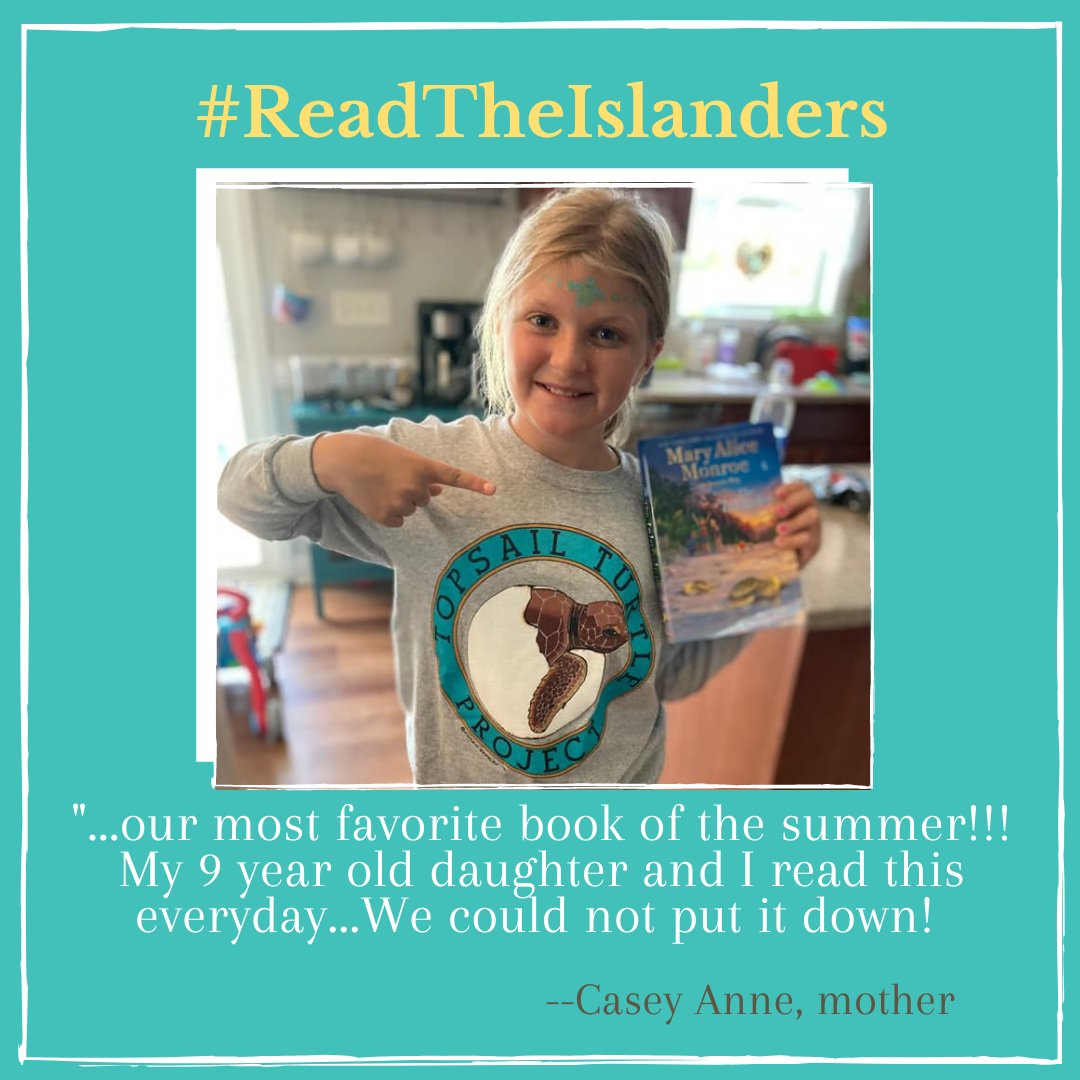 maryalicemonroe's tweet photo. "The Islanders was hands down our most favorite book of the summer!!! My 9year old daughter and I read this everyday for mother/daughter time and we finished it in a week and a half! We could not put it down! Our favorite part of the book was... [see next post] 
#ReadTheIslanders https://t.co/2iL2SsFiS7
