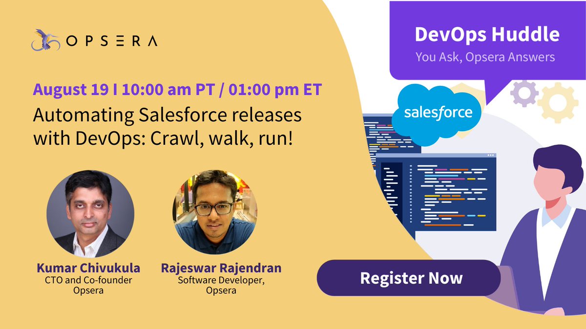 opseraio's tweet image. #DevOps for #Salesforce is increasingly getting imperative as it delivers on the promise of faster, safer releases

In our next #DevopsHuddle, we will be covering how to automate Salesforce releases with DevOps!

To register - bit.ly/37z1B9h