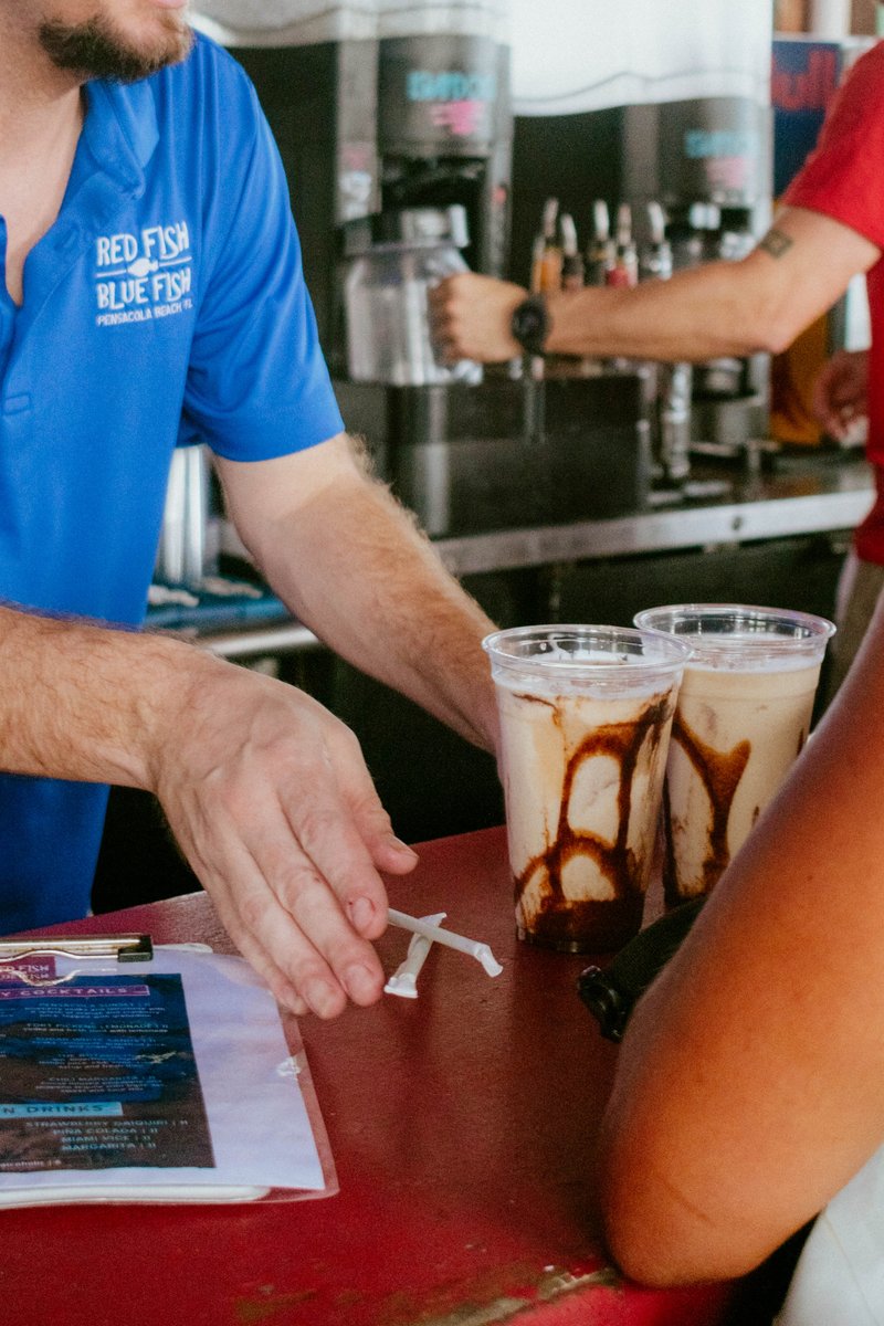 The chocolate swirl is unmistakeable, it's a BUSHWHACKER. This drink is a local legend and can be described as an "Adult Frosty"