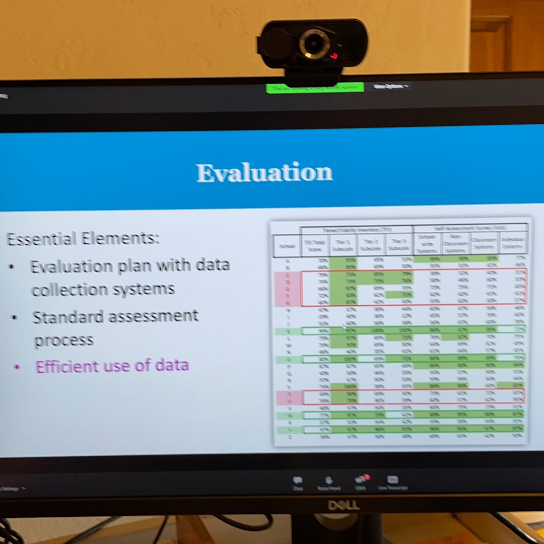 michpbis's tweet photo. “How do we evaluate, plan and implement and then evaluate the plan that we implemented?” Dr. Kelsey Morris #pbislc21 https://t.co/YLrMovCLVe