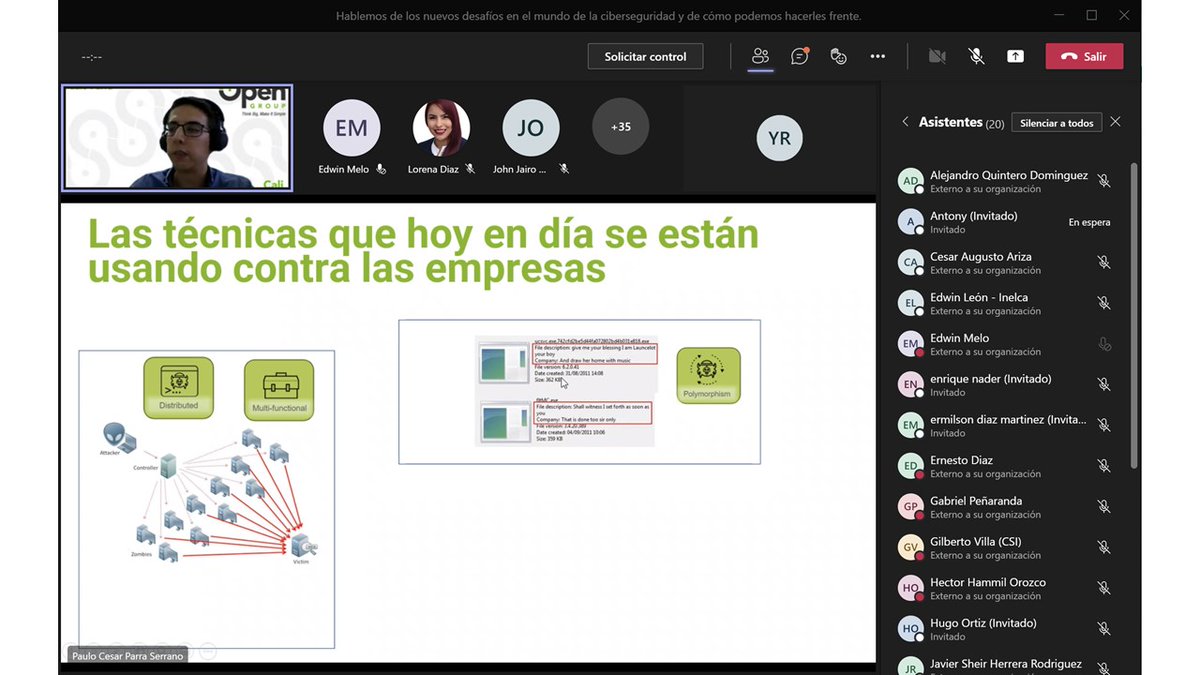 opengroupsa's tweet image. Ayer estuvimos hablando con nuestros clientes del panorama de Ciberamenazas Avanzadas ¡Gracias por acompañarnos y compartir una tarde con nosotros! 

#Ciberserguridad #Ciberamenazas