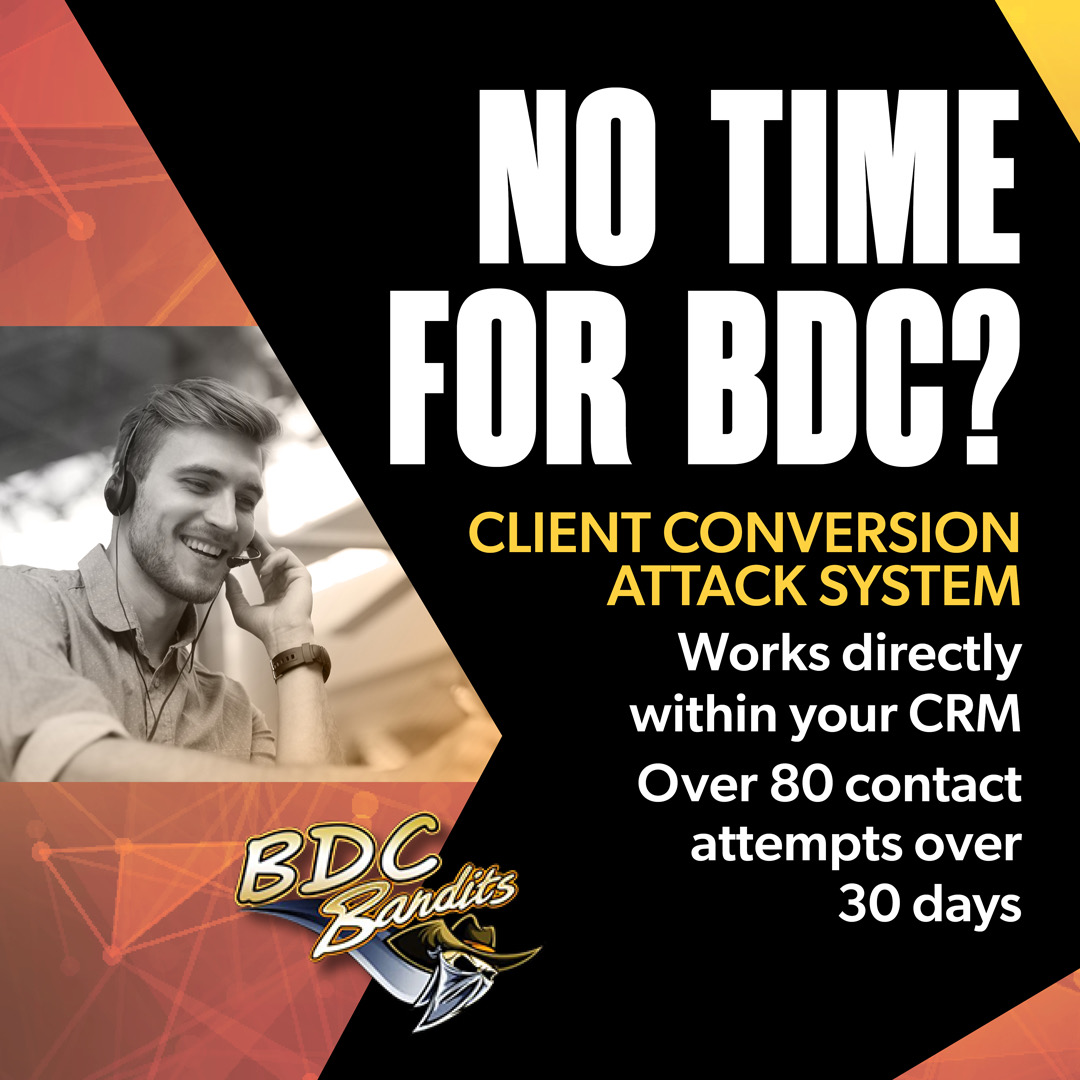 Our BDC Services will help your dealership soar past all of the others! Take your market share back and call us TODAY! 800-250-6512 or visit BDCBandits.com