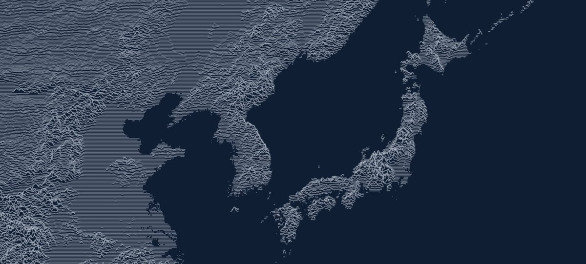 joewdavies's tweet photo. Just stumbled upon this really cool website made by @anvaka that shows elevation as ridgelines for anywhere on earth! https://t.co/tg9WaJxgNc

Big fan.
(shame about web mercator, but you can't have it all!) https://t.co/ogQNELoMVz