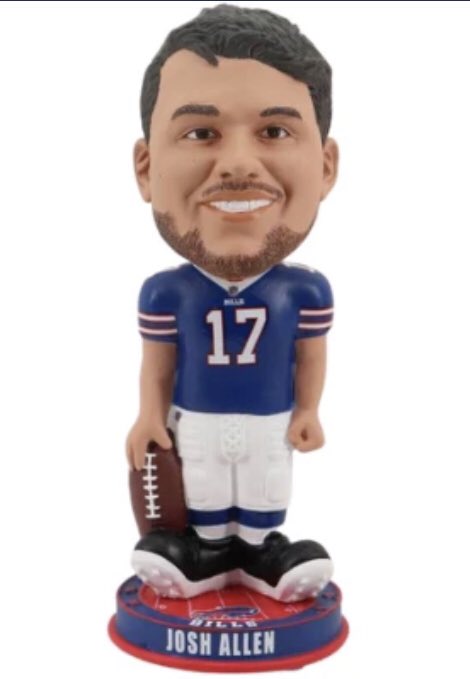 MsAFromBK's tweet photo. @Lif3ofRy22 @BuffaloBills @JoshAllenQB Iβm getting this big-headed guy in a few days. My first mini bearded #StacheAllen Bobble πππ https://t.co/fbtOjLraDS
