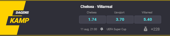 CoolbetGames's tweet photo. ⚽️UEFA Supercup konkurranse⚽️
Dagens kamp er selvfølgelig storoppgjøret Chelsea - Villarreal 😍⚽️

1⃣🔁
2⃣ Sluttresultat (90 minutt)
3⃣ Antall kort (90 minutt)

Alle med 3 av 3 vinner #oddsbonus (some regler gjelder)
#UEFASuperCup #sjekkoddsen #chelseavillarreal https://t.co/p3f8dm6Awh