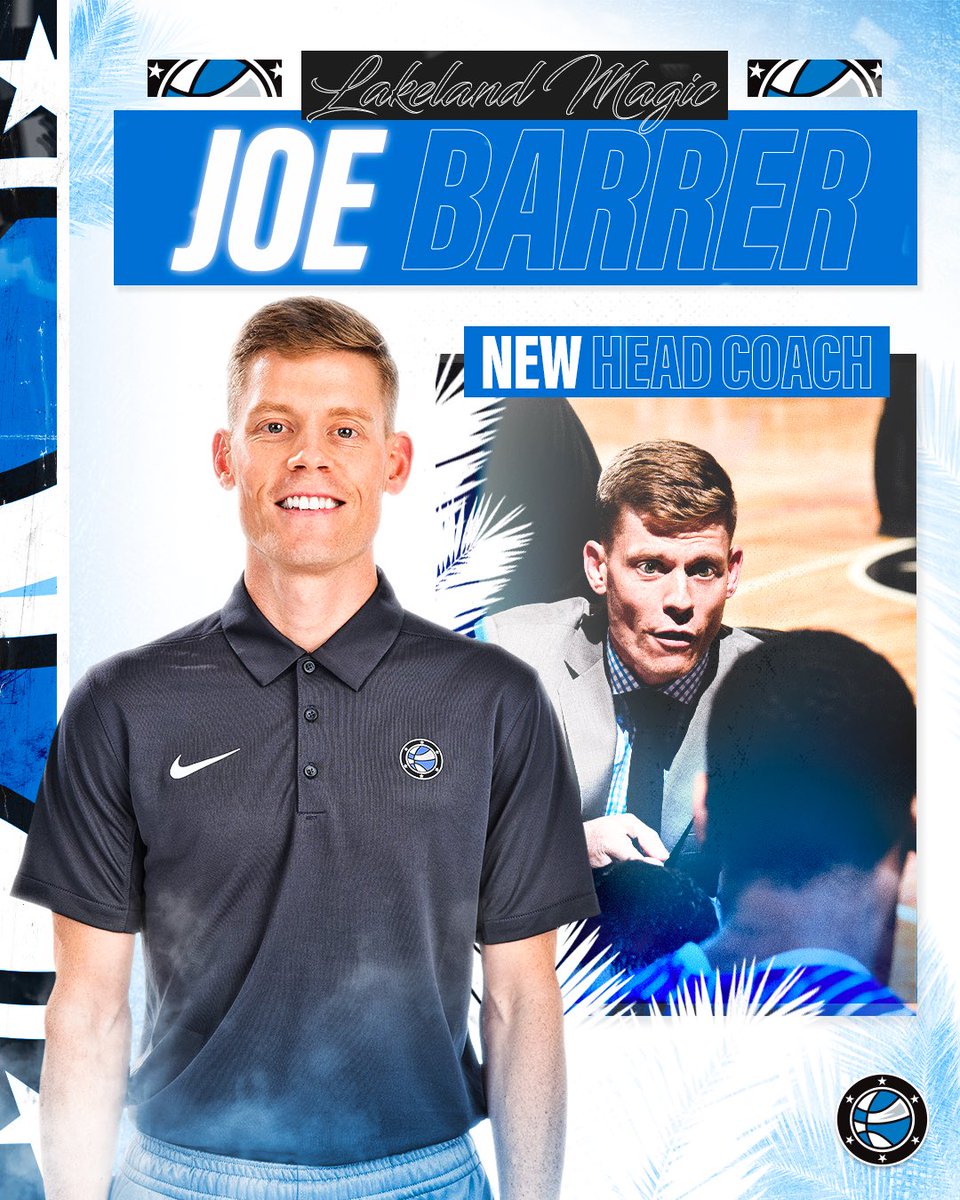 We have named Joe Barrer as head coach of the Lakeland Magic!
 
Barrer has been on the bench as an assistant coach for every Lakeland Magic game in franchise history and recently helped lead the Magic to the 2021 NBA G League championship. 

More Info: bit.ly/37zDmb0