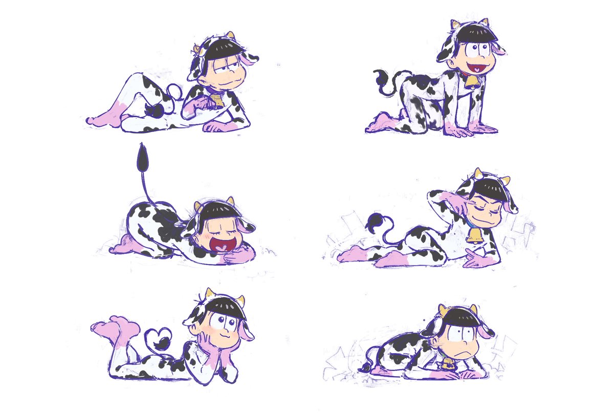 🐄牛松さん(へそウォ風) 