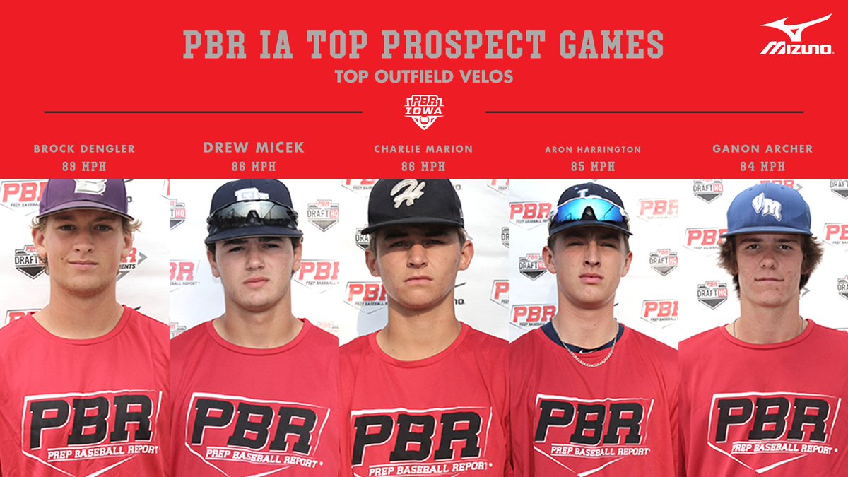 PBR IA Top Prospect Games

🚨 Top Outfield Velo 🚨

<a href="/BrockDengler/">Brock Dengler</a>
<a href="/DrewMicek/">Drew Micek</a>
<a href="/charliemarion19/">charlie marion</a>
<a href="/aronharrington/">Pandas love Robots</a>
<a href="/ArcherGanon/">Ganon Archer</a>

> bit.ly/3lXTg7o