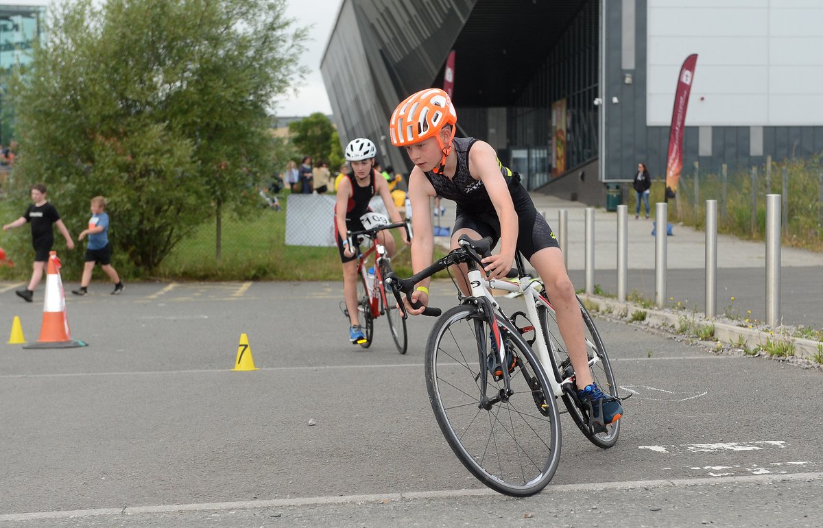 Today with @SportCardiff &amp; @ChildFriendlyC1 we hosted the Summer Of Smiles Triathlon, with children from 6 -14 yrs old taking part. It was great to see so many children enjoying Triathlon, for many it was their first time participating in a Triathlon. #summerofsmiles