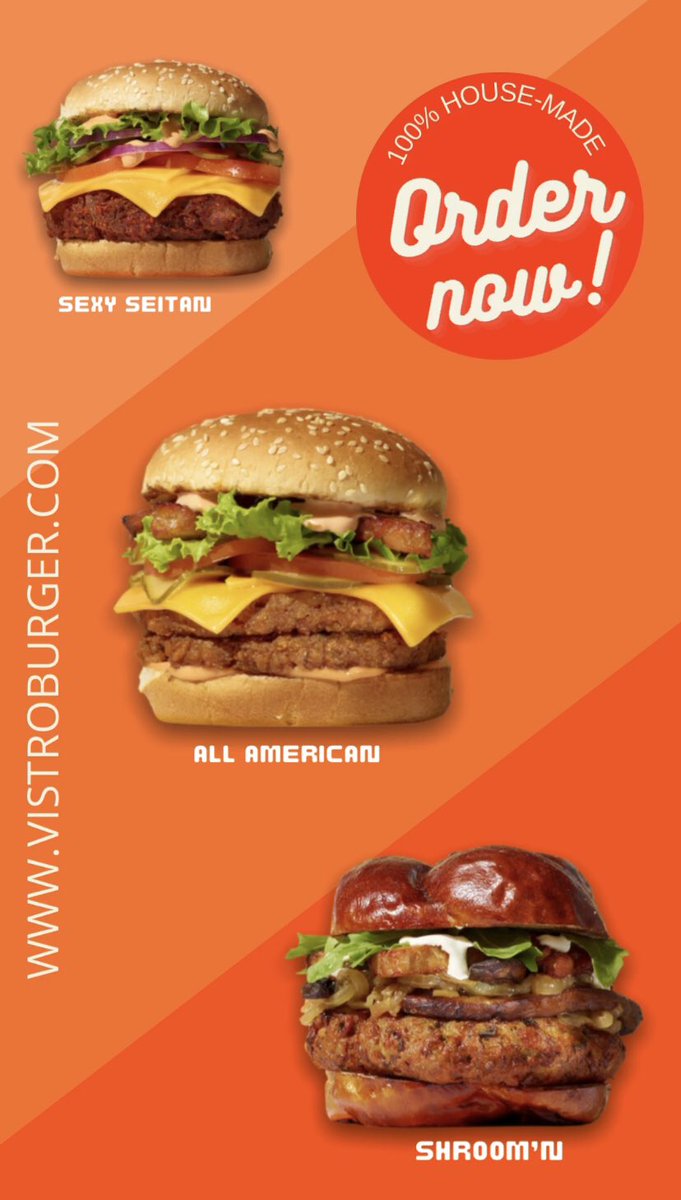 VistroBurger's tweet photo. Vegan House-made burgers right here in NYC! Order for delivery at https://t.co/kAxDpnpUeu https://t.co/uf5JomkzFC