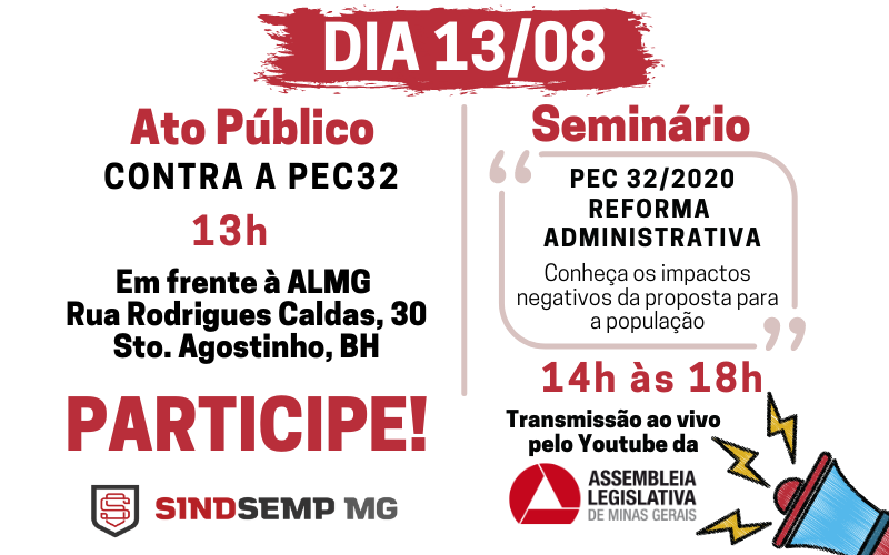 sindsempmg's tweet photo. ‼️ ATENÇÃO ‼️

As entidades representativas da classe trabalhadora convidam você a participar das atividades contra a Reforma Administrativa!

#nãoàreformaadministrativa
#pec32dodesmonte https://t.co/9KiZEzzgiD