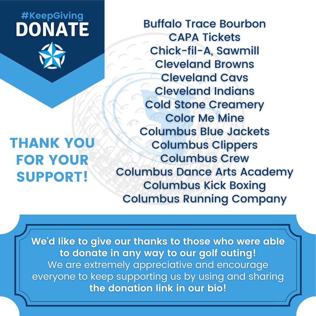 MemorialNick's tweet photo. Next round of 'Thank You's to everyone who donated to sponsor our golf outing and family fun night! #rozanskimemeorial #thankyou
@CAPAColumbus @CFASawmill @Browns @cavs @Indians @ColdStone @colormemine @BlueJacketsNHL @CLBClippers @ColumbusCrew @CBusDanceArts @columbusrunning https://t.co/37BNN2Zi3k