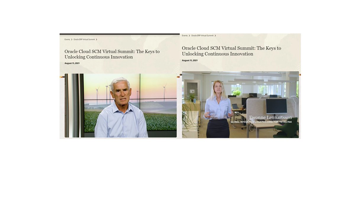 APPSRUNTHEWORLD's tweet image. Oracle Sustainability Chief Jon Chorley, left, posits companies & consumers are more concerned abt their environmental footprint than ever, prompting manufacturers to remap their supply chain strategies. Tetra Pak is doing its part by investing in smart logistics.
#OracleCloudSCM
