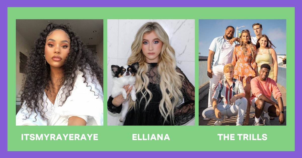 VidCon's tweet photo. They just KEEP 👏 ON 👏 COMING! @ItsMyRayeRaye, @EllianaWalmsle6 &amp; @thetrillsmusic  are the newest additions to our Featured Creators lineup. Who else are you hoping to see join them at #VCUS21 in October? https://t.co/Kke3WXQ6JM