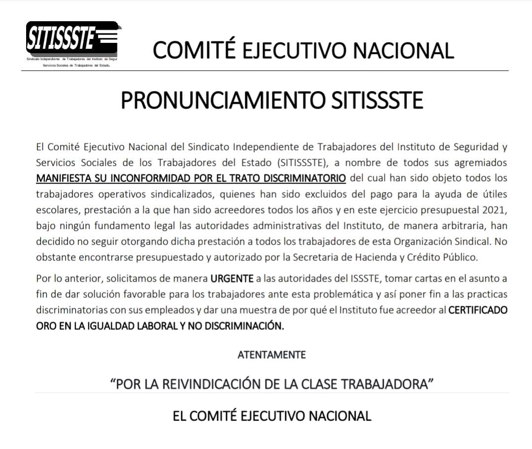 No más atropellos al personal operativo sindicalizado!!!