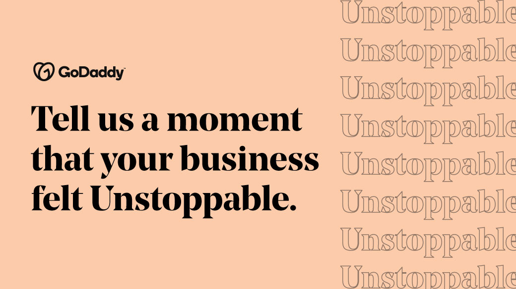 GoDaddyCanada's tweet image. 👋 Entrepreneurs! Reply with a moment that your business felt Unstoppable. #GoDaddyCanada #UnstoppableYou #UnstoppableBiz