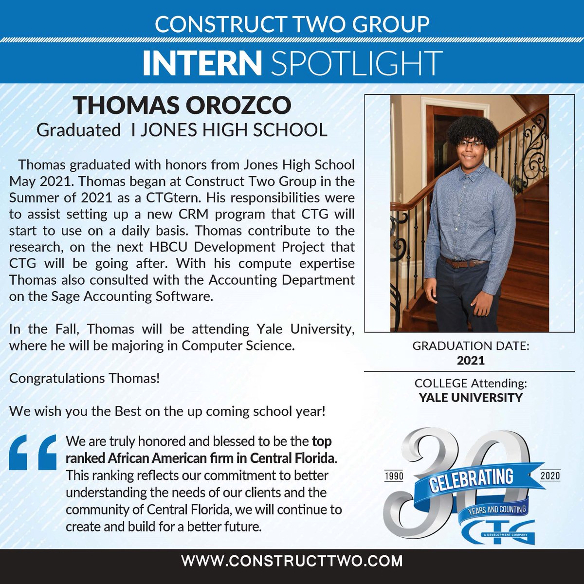 two_managers's tweet image. CTG INTERN SPOTLIGHT #Intership #CTGtern #ConstructTwoGroup