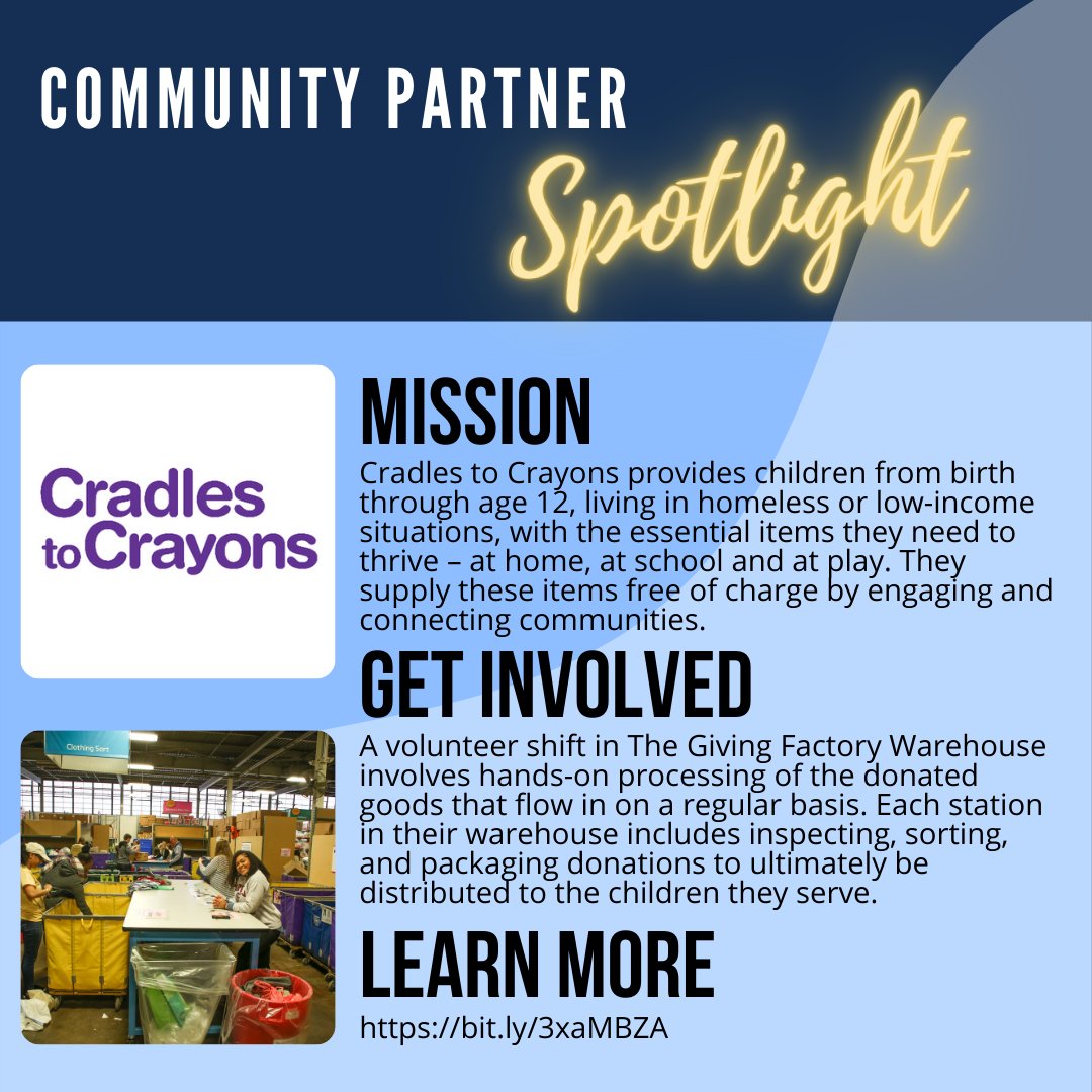 #SUCommunityPartnerSpotlight: <a href="/c2cboston/">Cradles to Crayons Massachusetts</a> provides children from birth through age 12, living in homeless or low-income situations, with the essential items they need to thrive – at home, at school and at play. See how you can get involved: bit.ly/3xaMBZA