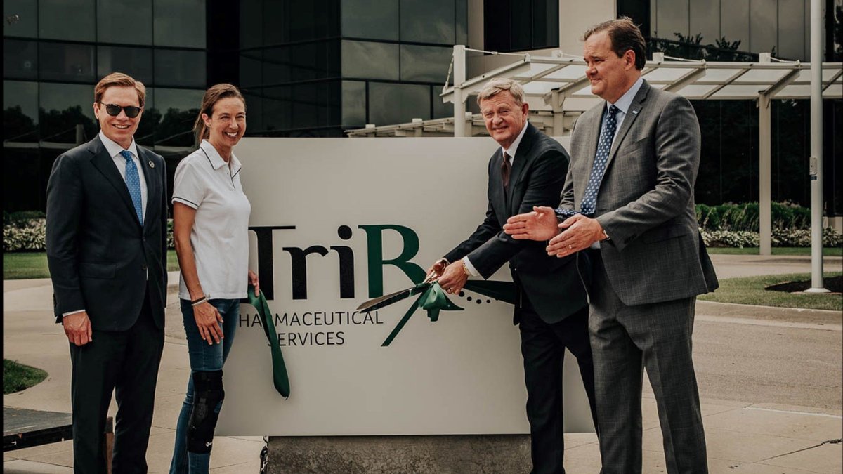 TriRx's tweet photo. TriRx Pharmaceutical Services celebrated commemorated the acquisition of the Shawnee facility previously owned by Elanco Animal Health Incorporated.
@Elanco #trirx #pharma #cdmo #pharmaceuticals #animalhealth #humanhealth https://t.co/llfLB5VmDg
