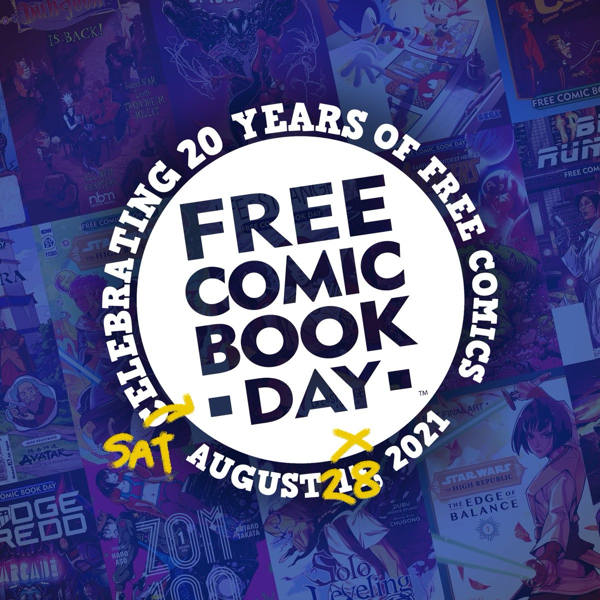Free Comic Book Day has been rescheduled for August, so we can make sure everything turns up in time for the event.

Get down to the shop Saturday 28th August for free comics!

#FCBD #FreeComicBookDay