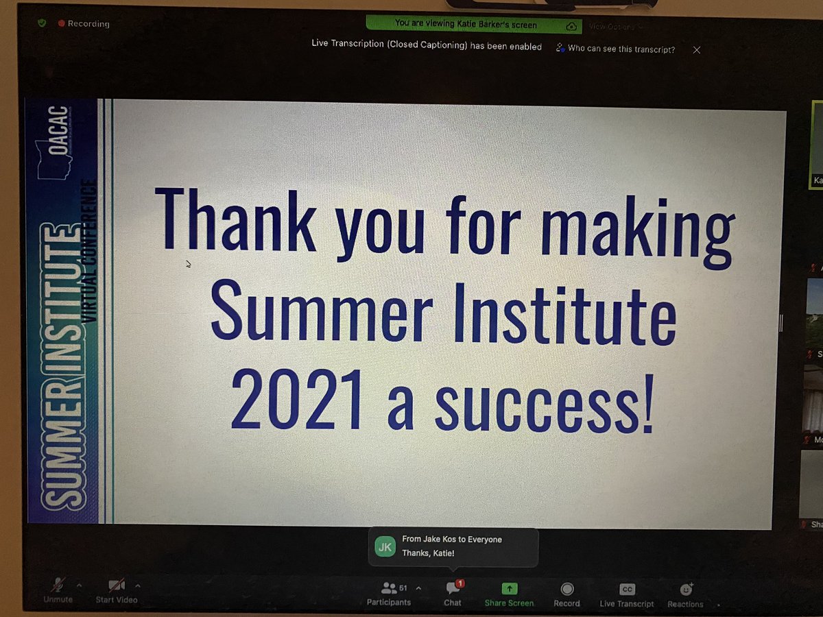 Thank you to <a href="/OACAC_org/">Ohio ACAC</a> for a great Summer Institute! A lot of great information and time for relationship building! See you all on the road!!