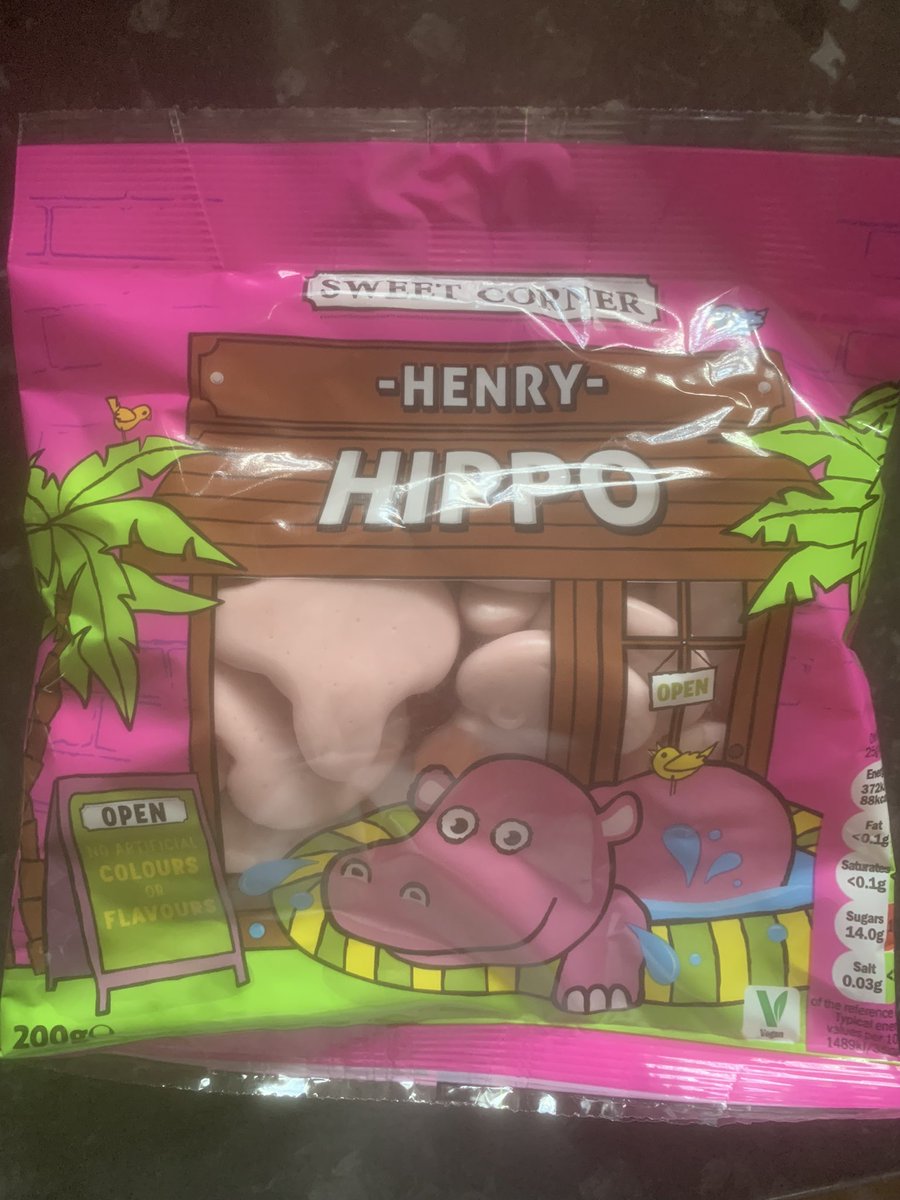 rickstar7891's tweet photo. Just bought #henryhippo sweets. Who would win in a fight? #percypig from @marksandspencer or #henryhippo from @lidl?! #sweetwar https://t.co/uZzC51zsY2